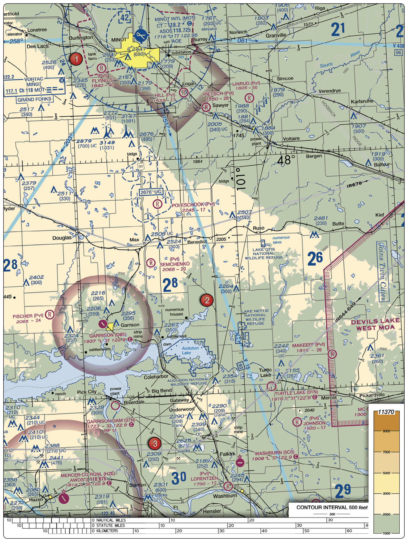FAA-CT-8080-2H, Figure 21. Sectional Chart Excerpt.