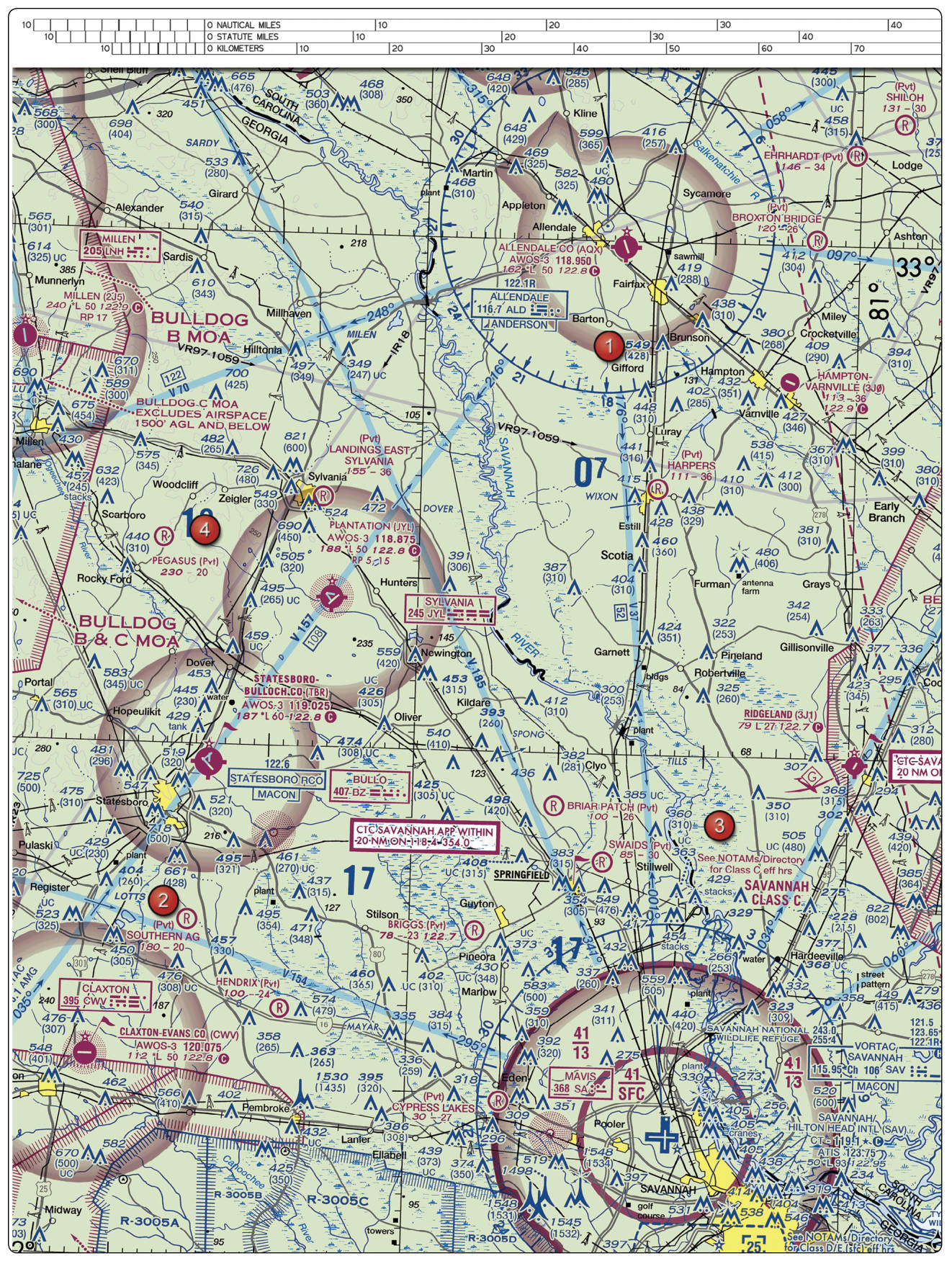 FAA-CT-8080-2H, Figure 23. Sectional Chart Excerpt.