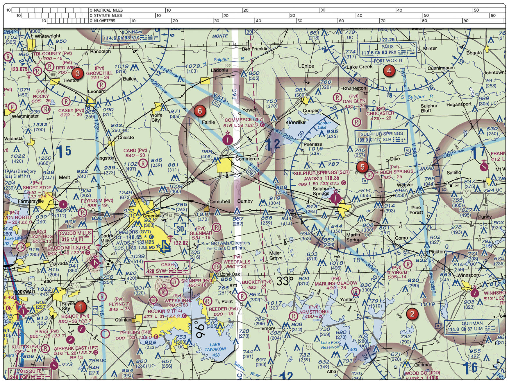 FAA-CT-8080-2H, Figure 24. Sectional Chart Excerpt.